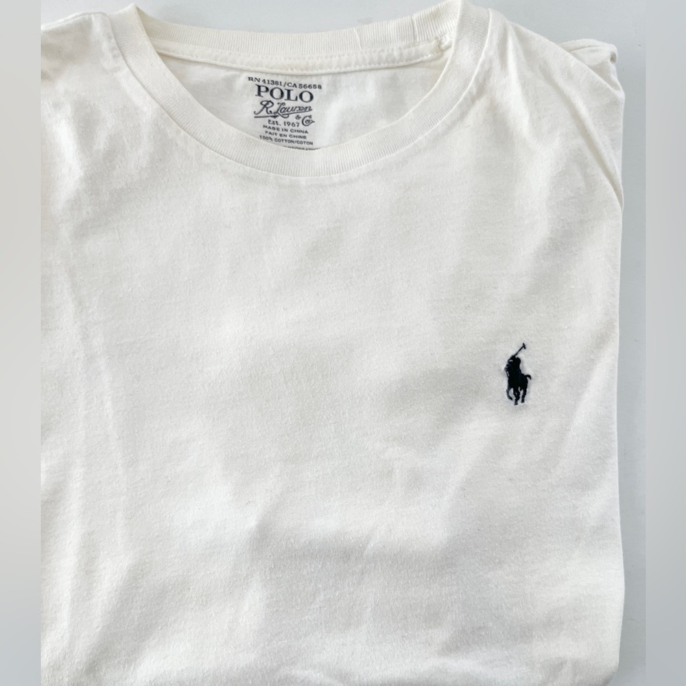 Polo by Ralph Lauren Men's white cotton tee shirt sz medium